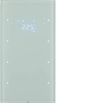 PUSH-BUTTON KNX 3F THERM+LED GLASS WHITE
