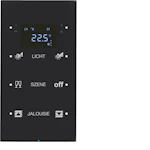 PUSH-BUTTON KNX 3F THERM+LED OP. GLASS BLACK