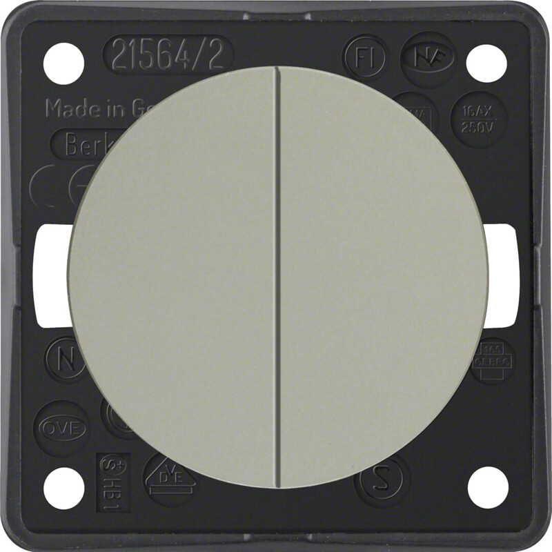 hager Brytare 5/16a/250v ur mat krom