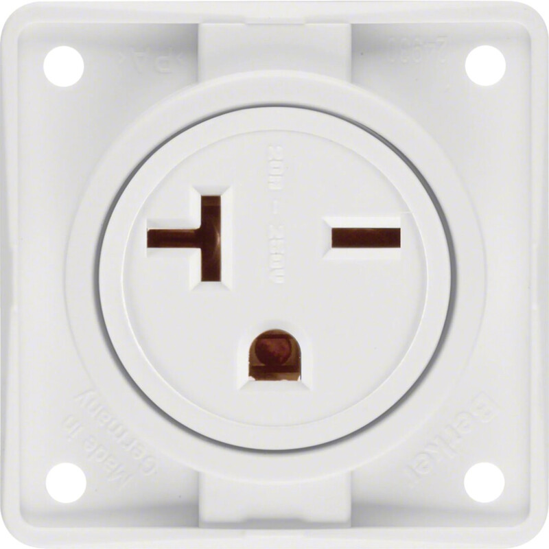 hager Väguttag 20a/250v us nema6-20r ur vit