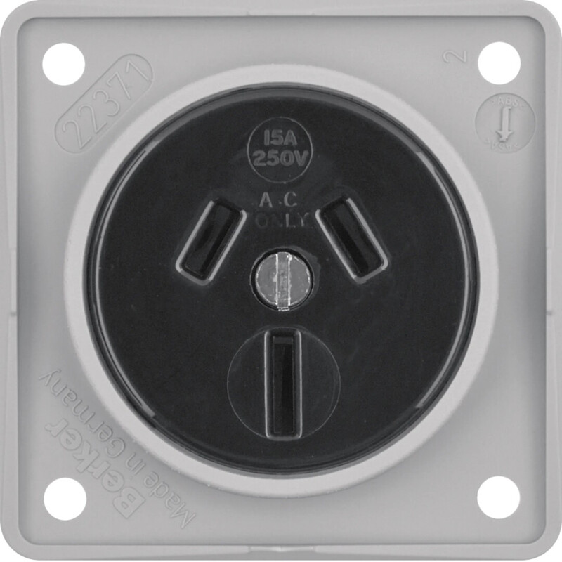 hager Väguttag 2n+pe/15a/250v austr. ur grå