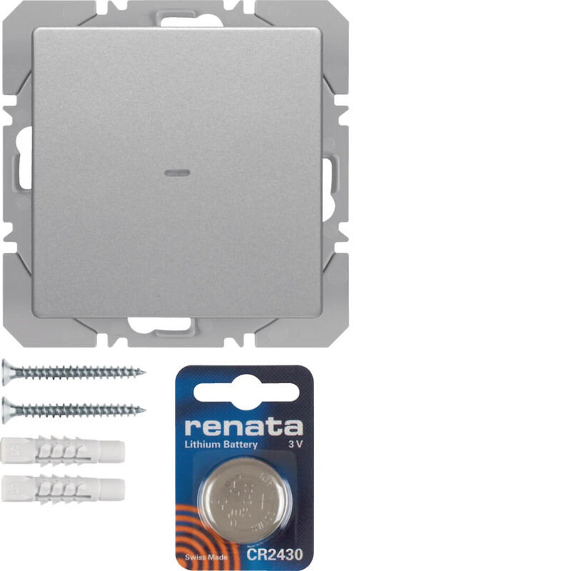 hager Painike langaton knx q.1 1os. par 3v quicklink alu