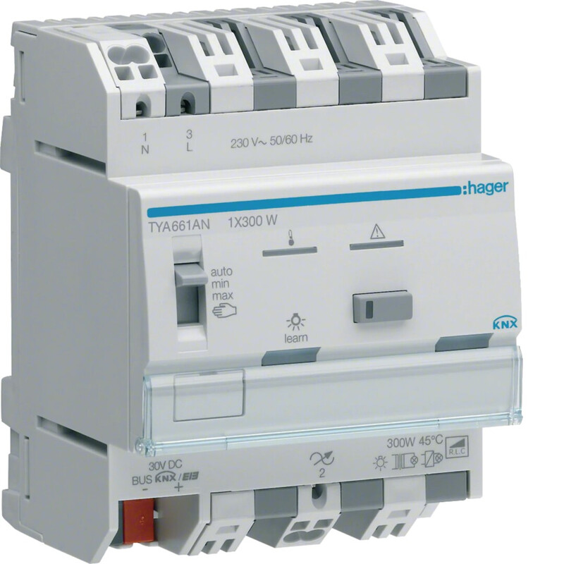 hager Dimmer knx tya661an 1x300w rlcpd t din