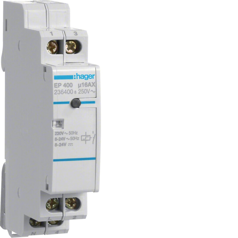 PUSHRELAY EP400 1NO 16A  230V/8-24VAC/DC