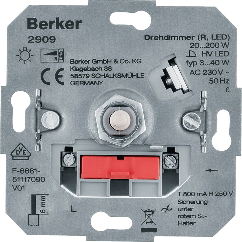 VRIDDIMMER S.1/K.X/Q.X/R.X 2909 40W R+LED UR