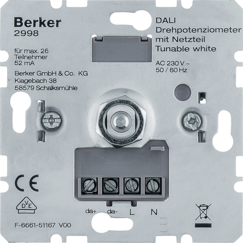 POTENTIOMETER S.1/K.X/Q.X/R.X 2998 DALI 16VDC/52MA TW UR