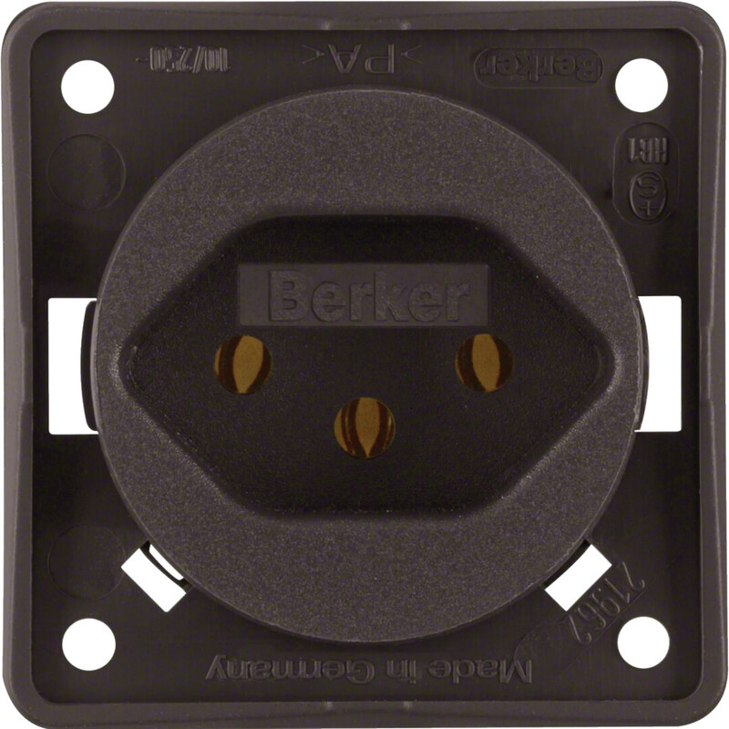 hager Socket outlet integro flow 1ch/10a/250v type 13 ukr brown