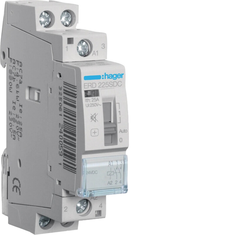 hager Kontaktori hager erd225sdc 2s 25a 24vdc hur