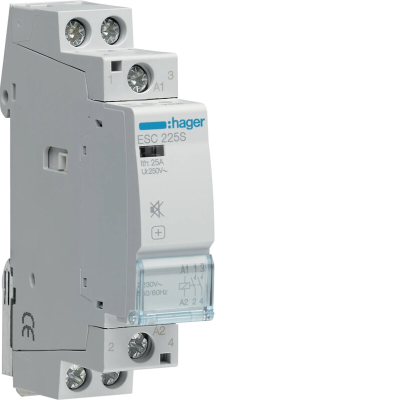 hager Contactor esc225s 2no 25a c.230vac