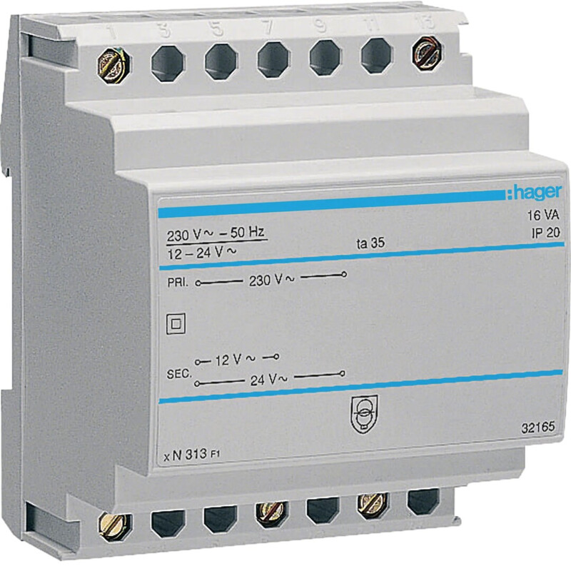 SKYDDSSPÄNNINGSTRAFO ST313 16VA 230/12-24V