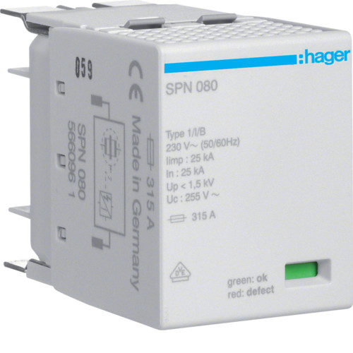 hager Cartridge 25ka class 1 for spn8xxx