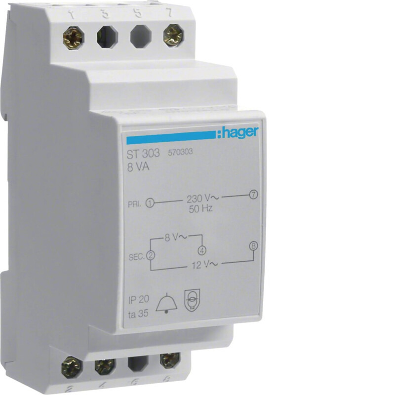 RINGLEDNINGSTRANSFORMATOR ST303 8VA 230V/8-12V
