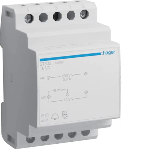 hager Ringledningstransformator st30516va 230/8-12v