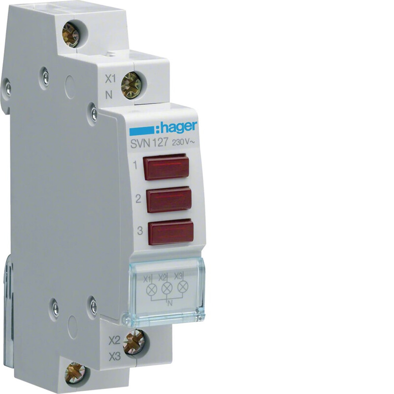 hager Merkkivalokaluste led hager svn127 punainen 230vac