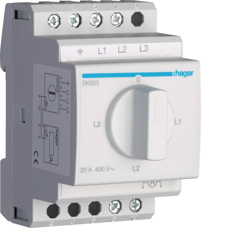 hager Ohjauskytkin hager sk603 a-mit. 4-as 20a din
