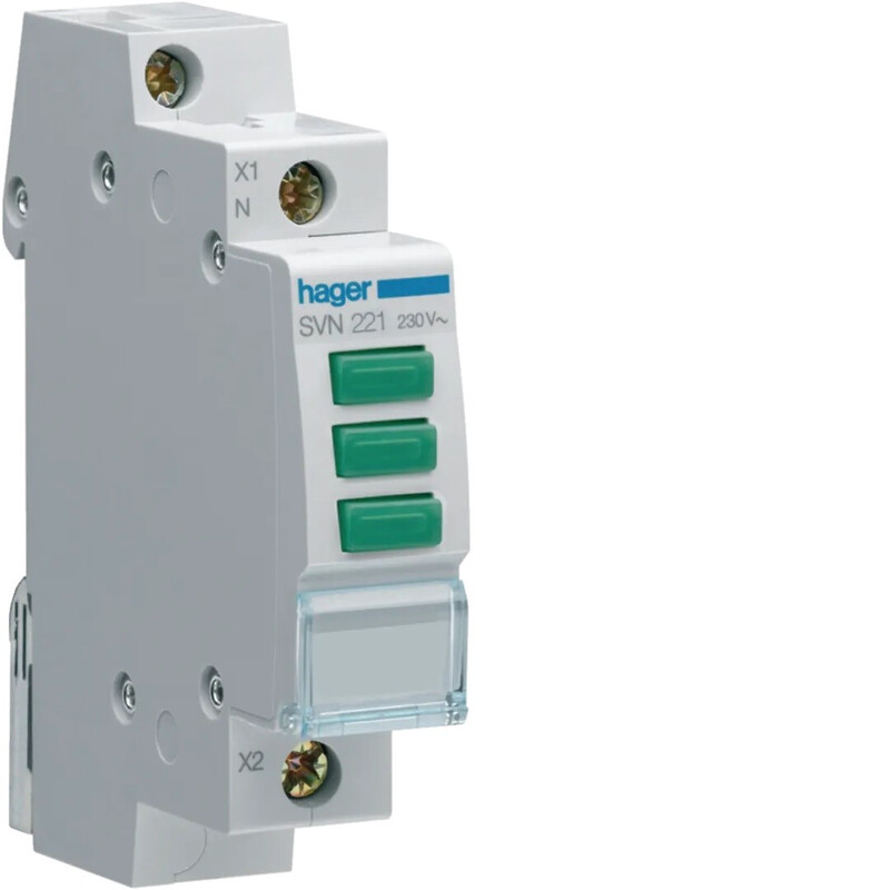 hager Merkkivalo led hager svn221 3xvihreä 230vac