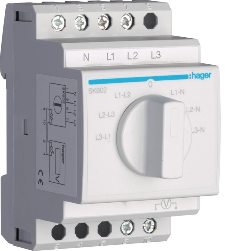 hager Ohjauskytkin hager sk602 v-mit. 7-as 20a din