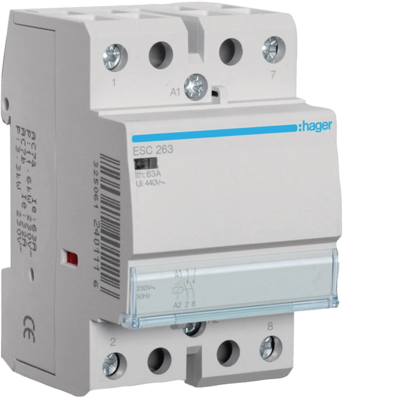 KONTAKTORI HAGER ESC263 2s 63A k.230V