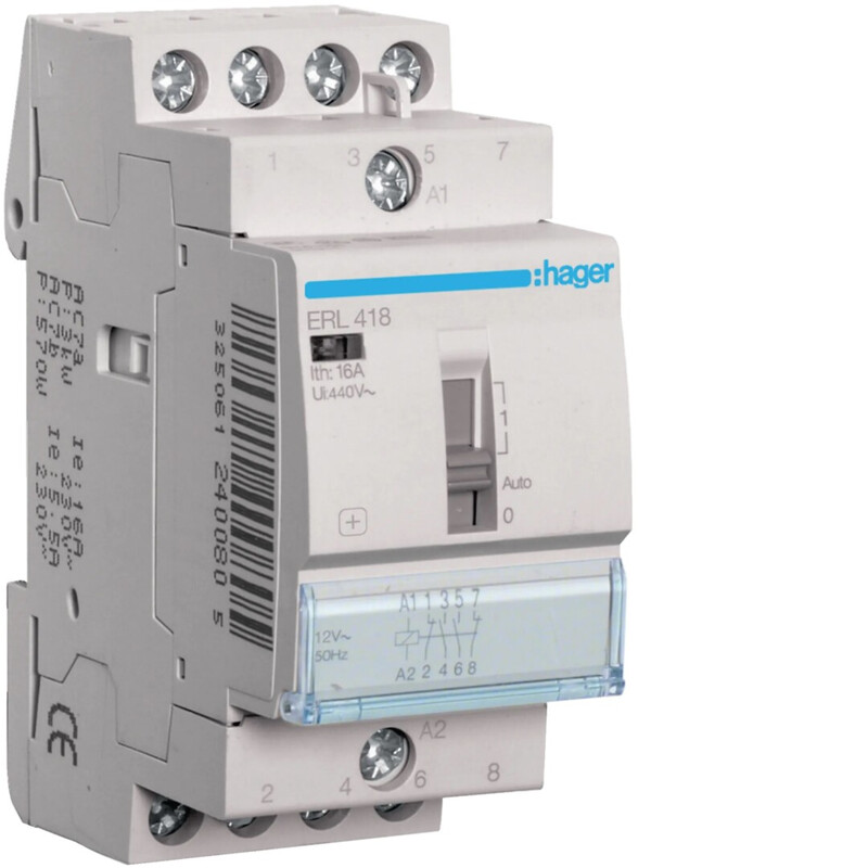 hager Välirele hager erl418 2s+2a 16a k.12vac