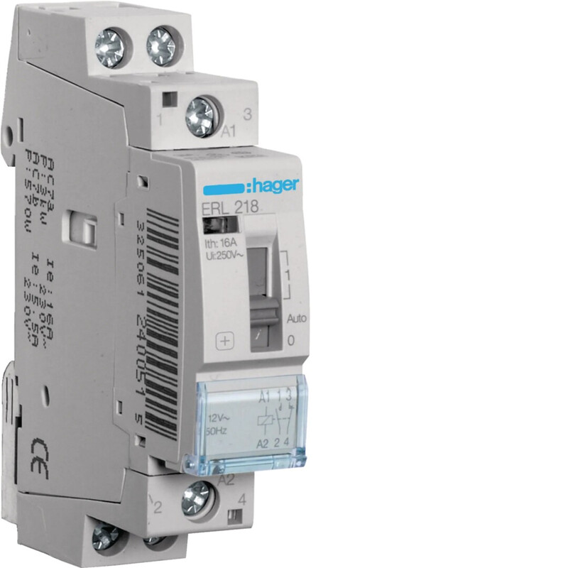 hager Välirele hager erl218 1s+1a 16a k.8/12v