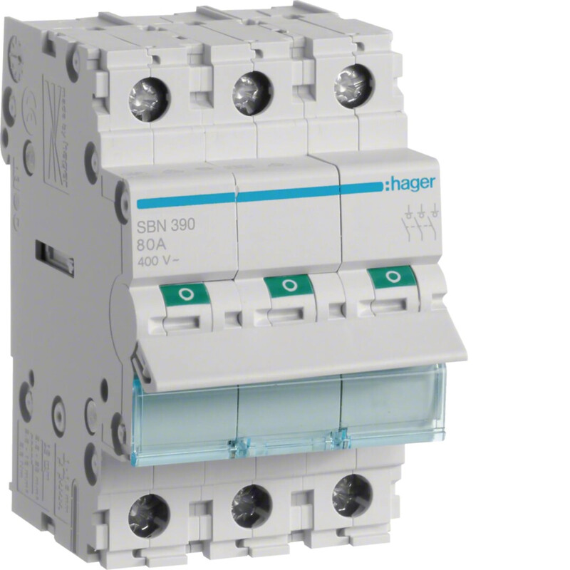 KUORMANKYTKIN VIPU HAGER SBN390 0-1 3N 100A 400VAC DIN