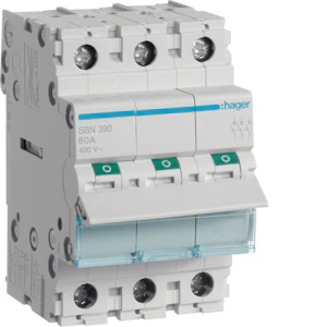 hager Lastbrytare med vippa sbn390 0-1 3p 100a 400vac din