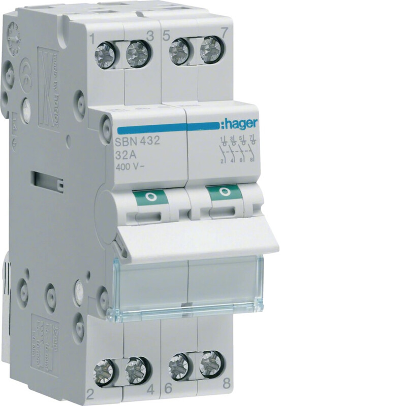 LASTBRYTARE MED VIPPA SBN432 0-1 4P 32A 400VAC DIN