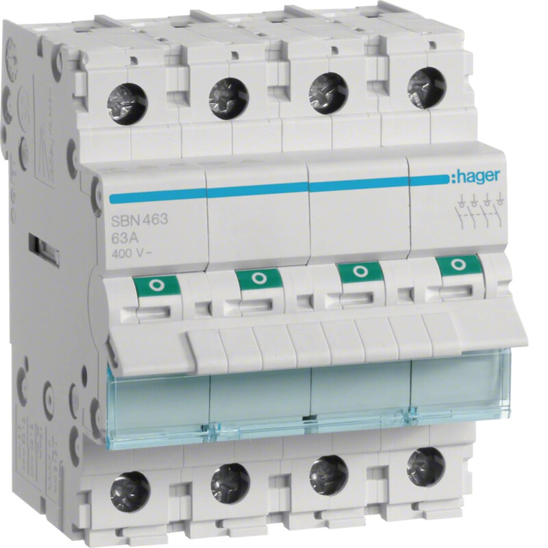 KUORMANKYTKIN VIPU HAGER SBN463 0-1 4N 63A 400VAC DIN