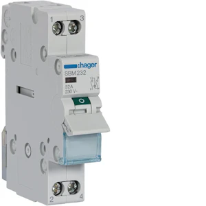 hager Lastbrytare med vippa sbm232 0-1 2p 32a 230vac led