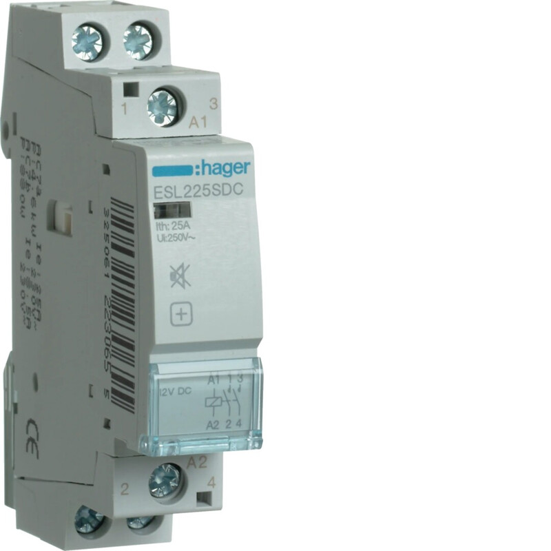 CONTACTOR ESL225SDC 2NO 25A 12VDC