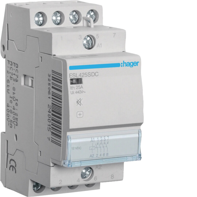 hager Kontaktori hager esl425sdc 4s 25a 12vdc hur