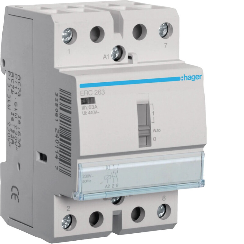 VÄLIRELE HAGER ERC263 2S 63A K.230VAC