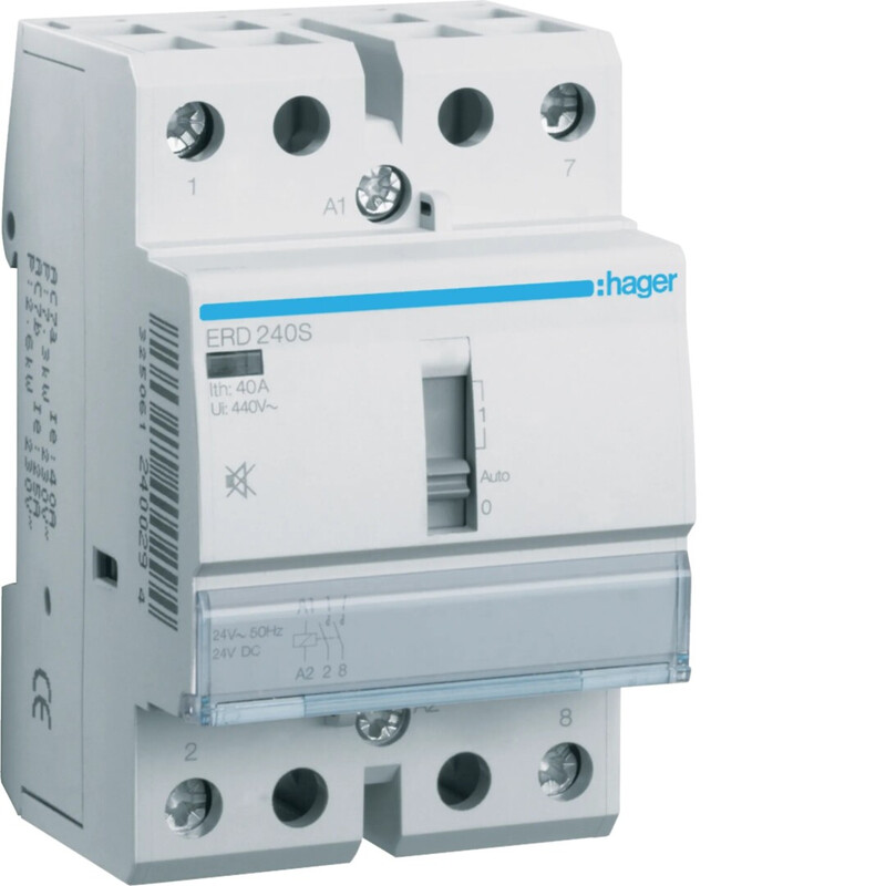 hager Välirele hager erd240s 2s 40a k.24v ac/dc hur