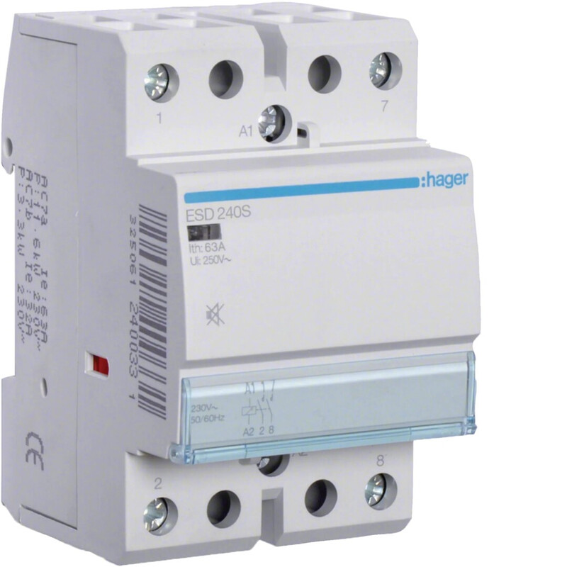 hager Kontaktori hager esd240s 2s 40a k.24v ac/dc hur
