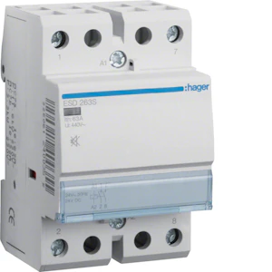 hager Kontaktori hager esd263s 2s 63a k.24v ac/dc hur