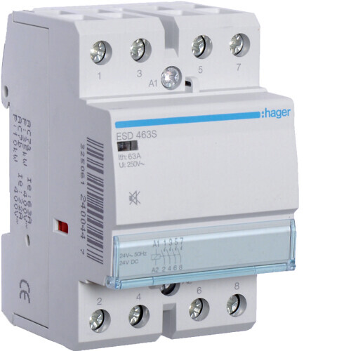 hager Kontaktori hager esd463s 4s 63a k.24v ac/dc hur