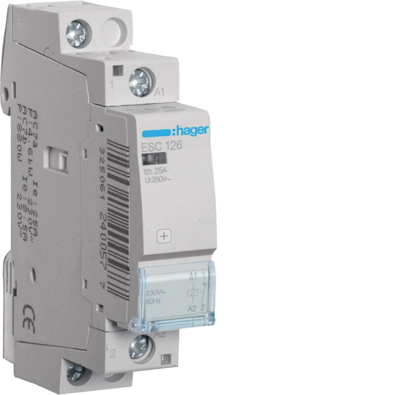 hager Kontaktor esc126 1ö 25a s.230vac