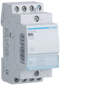 hager Kontaktor esd428 3s+1ö 25a s.24vac