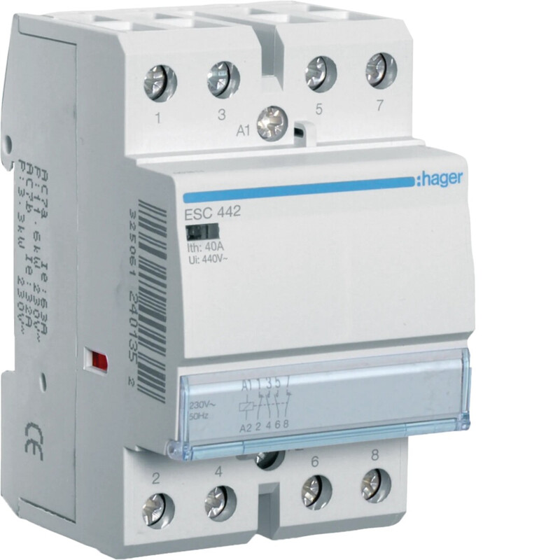 hager Kontaktori hager esc442 2s+2a 40a k.230vac