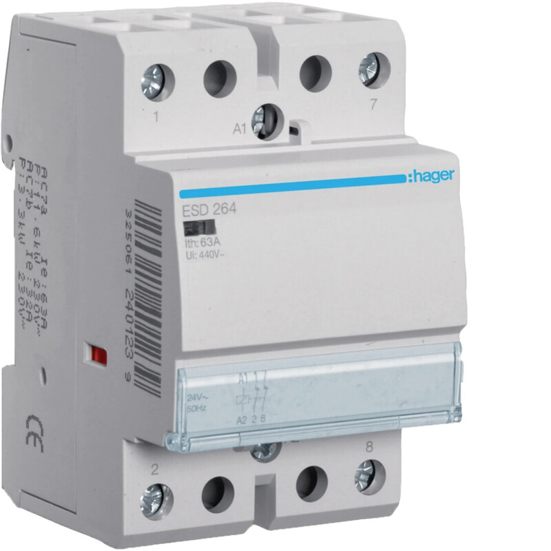 KONTAKTORI HAGER ESD264 2A 63A K.24VAC
