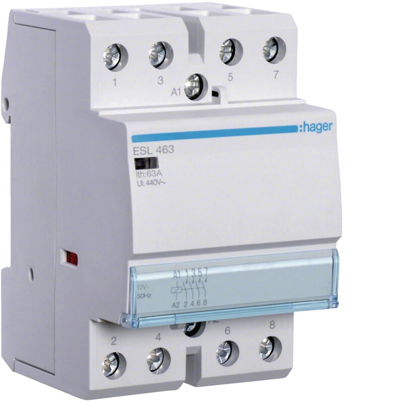 hager Kontaktori hager esl463 4s 63a k.12vac
