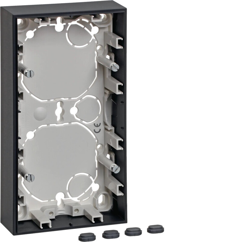 SURFACE MOUNTING BOX 2-f. 21mm IP21 antracite