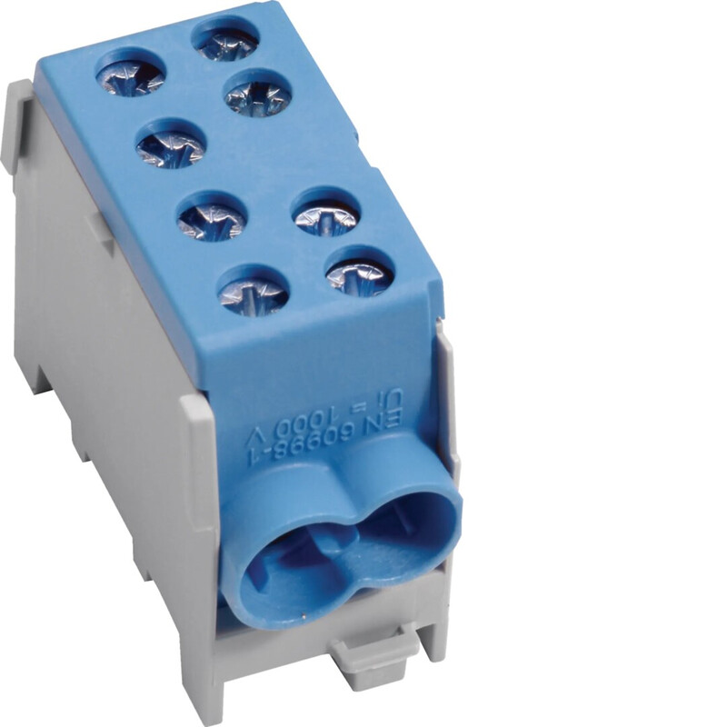 hager Tapping connector kh35n 2x35/2x25mm2 ip2x blue