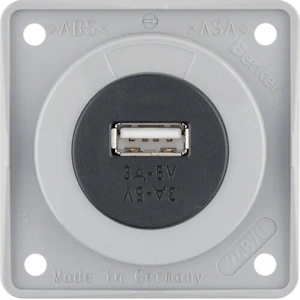 hager Usb socket outlet integro flow 1usb/3a/12vdc ur gray