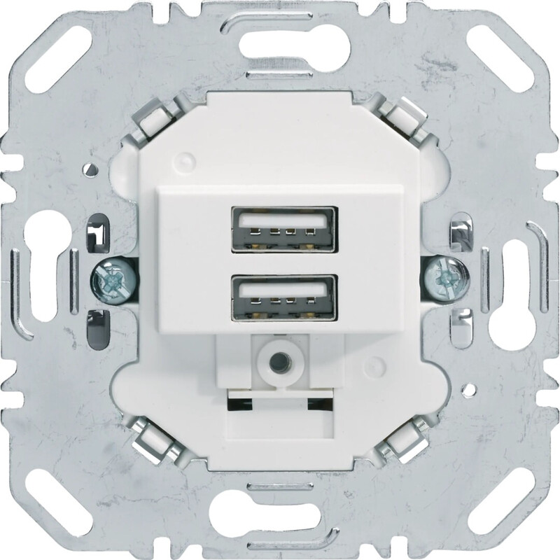 hager Socket-outlet s.1/k.x/q.x/r.x 2usb/3a/230v ur white
