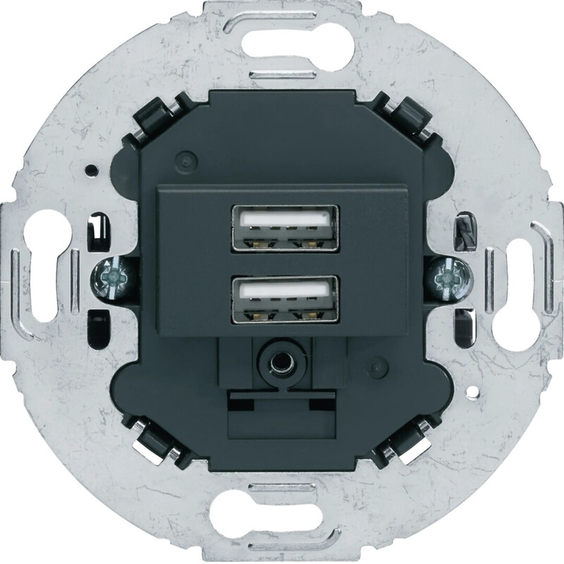INSATS USB-LADDUTT 3.0A RUND SV