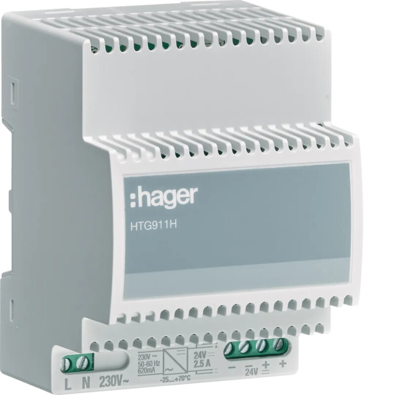 STRÖMKÄLLA HTG911H 230VAC/24VDC 2.5A DIN