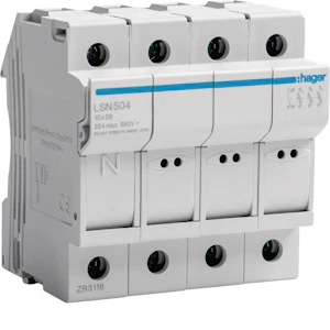 hager Putkisulakealusta lsn504 3l+n 32a 10x38 4m