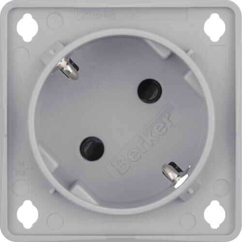 hager Kraftuttag integro flow 1s/16a/250v 1.8mm ukj grå