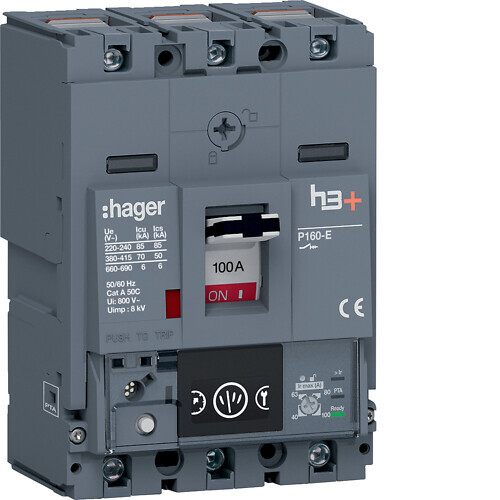 EFFEKTBRYTARE P160 ENERGY 3P 100A 70kA